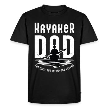 Kayaker Dad The Idol The Myth The Legend Kayaking - Men's Premium Organic T-Shirt - black - Front - Nico (187cm)