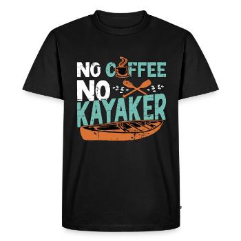 Kayaker No Coffee No Kayaker Kayaking Coffee Lover - Men's Premium Organic T-Shirt - black - Front - Nico (187cm)