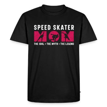 Speed Skater Mom The Idol The Myth Skating Lover - Men's Premium Organic T-Shirt - black - Front - Nico (187cm)