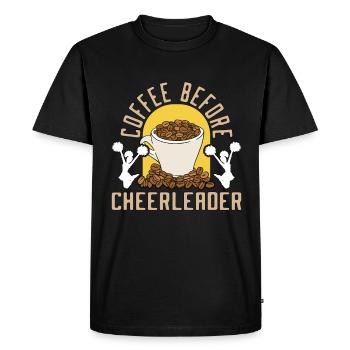 Pom-pom girl café avant les acrobaties amateur de café - T-shirt Premium bio Homme - noir - Devant - Nico (187cm)