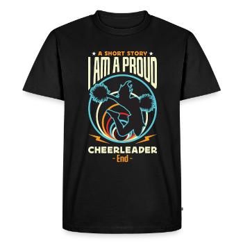 Pom-pom girl Une histoire courte Je suis une fière gymnastique - T-shirt Premium bio Homme - noir - Devant - Nico (187cm)