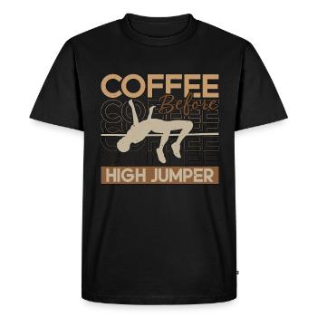 Café de saut en hauteur avant le saut à la perche amateur de café - T-shirt Premium bio Homme - noir - Devant - Nico (187cm)