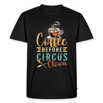 Café de clown de cirque avant de jongler amateur de café - T-shirt Premium bio Homme - noir - Devant - Nico (187cm)