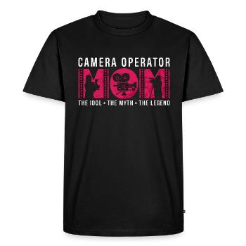 Caméraman Maman L’idole Le vidéaste - T-shirt Premium bio Homme - noir - Devant - Nico (187cm)