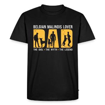Belge Malinois Amant Papa L’Idole Le Chien Police - T-shirt Premium bio Homme - noir - Devant - Nico (187cm)