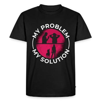 Amant Malinois Belge Mon Problème Mon Pictogramme Maman - T-shirt Premium bio Homme - noir - Devant - Nico (187cm)
