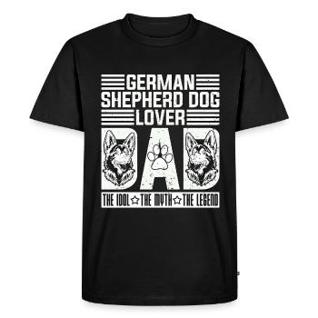 Berger Allemand Chien Amant Papa L’Idole De Travail GSD - T-shirt Premium bio Homme - noir - Devant - Nico (187cm)