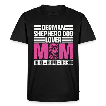 Berger Allemand Amoureux De Chien Maman Le Berger Belge - T-shirt Premium bio Homme - noir - Devant - Nico (187cm)