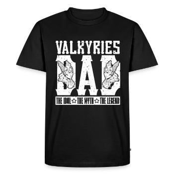 Valkyries Dad The Idol The Myth The Norse Viking - Men's Premium Organic T-Shirt - black - Front - Nico (187cm)