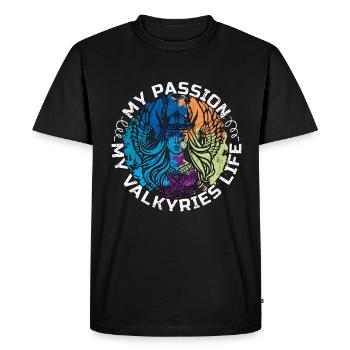 Valkyries Ma Passion Mes Valkyries Mythologie nordique - T-shirt Premium bio Homme - noir - Devant - Nico (187cm)