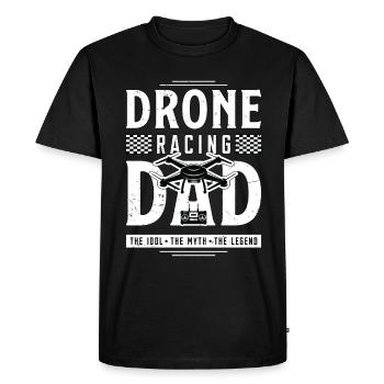 Amateur de courses de drones Papa L’idole Le pilote de drone - T-shirt Premium bio Homme - noir - Devant - Nico (187cm)