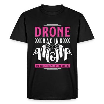 Drone Racing Lover Mom The Idol The Racing Machine - Men's Premium Organic T-Shirt - black - Front - Nico (187cm)
