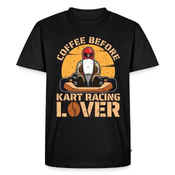 Kart Racing Lover Coffee Kart Driver Coffee Lover - T-shirt Premium bio Homme - noir - Devant - Nico (187cm)