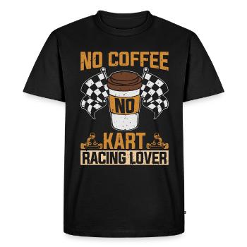 Amateur de courses de karts Pas de café Pas d’amateur de café de kart - T-shirt Premium bio Homme - noir - Devant - Nico (187cm)