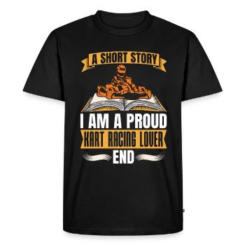 Amateur de courses de kart Une histoire courte Je suis un pilote de kart - T-shirt Premium bio Homme - noir - Devant - Nico (187cm)