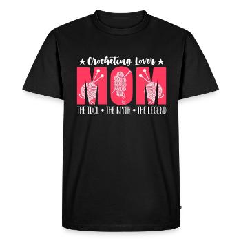 Crochet amant maman l’idole l’amant de tricot - T-shirt Premium bio Homme - noir - Devant - Nico (187cm)