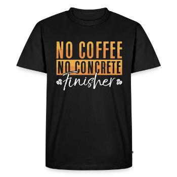 Finisseur de béton Pas de café Pas de Mason Amateur de café - T-shirt Premium bio Homme - noir - Devant - Nico (187cm)