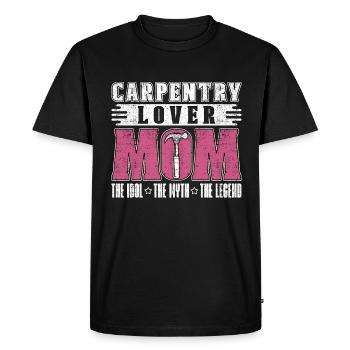 Menuiserie Amoureuse Maman L’Idole L’Amoureuse du Travail du Bois - T-shirt Premium bio Homme - noir - Devant - Nico (187cm)