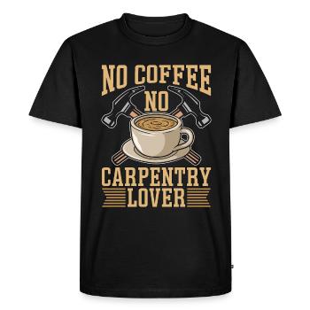 Amateur de menuiserie Pas de café Pas de menuiserie Amateur de café - T-shirt Premium bio Homme - noir - Devant - Nico (187cm)