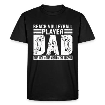 Joueur de beach-volley Papa L’entraîneur de volley-ball - T-shirt Premium bio Homme - noir - Devant - Nico (187cm)