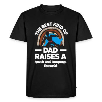 Speech therapist, speech therapist, speech therapist - Men's Premium Organic T-Shirt - black - Front - Nico (187cm)