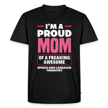 Speech therapist, speech therapist, speech therapist - Men's Premium Organic T-Shirt - black - Front - Nico (187cm)