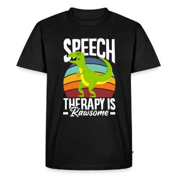 Speech therapist, speech therapist, speech therapist - Men's Premium Organic T-Shirt - black - Front - Nico (187cm)