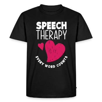 Speech therapist, speech therapist, speech therapist - Men's Premium Organic T-Shirt - black - Front - Nico (187cm)