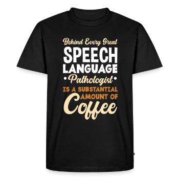 Speech therapist, speech therapist, speech therapist - Men's Premium Organic T-Shirt - black - Front - Nico (187cm)