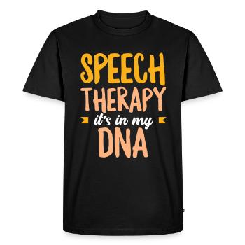 Speech therapist, speech therapist, speech therapist - Men's Premium Organic T-Shirt - black - Front - Nico (187cm)