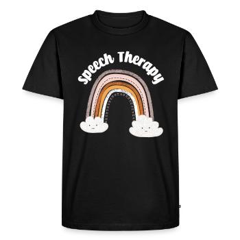 Speech therapist, speech therapist, speech therapist - Men's Premium Organic T-Shirt - black - Front - Nico (187cm)