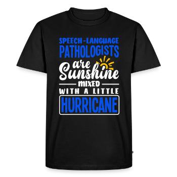 Speech therapist, speech therapist, speech therapist - Men's Premium Organic T-Shirt - black - Front - Nico (187cm)