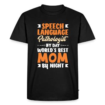 Speech therapist, speech therapist, speech therapist - Men's Premium Organic T-Shirt - black - Front - Nico (187cm)