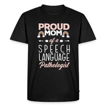 Speech therapist, speech therapist, speech therapist - Men's Premium Organic T-Shirt - black - Front - Nico (187cm)