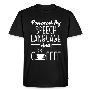 Speech therapist, speech therapist, speech therapist - Men's Premium Organic T-Shirt - black - Front - Nico (187cm)