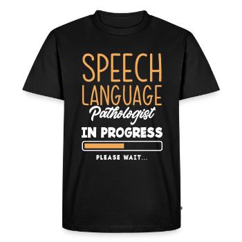 Speech therapist, speech therapist, speech therapist - Men's Premium Organic T-Shirt - black - Front - Nico (187cm)