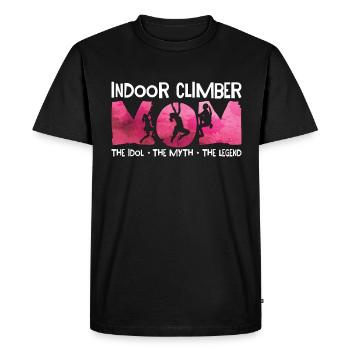 Indoor Climber Mom The Idol The Myth Bouldering - Men's Premium Organic T-Shirt - black - Front - Nico (187cm)