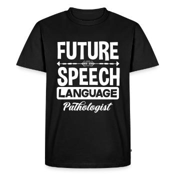 Speech therapist, speech therapist, speech therapist - Men's Premium Organic T-Shirt - black - Front - Nico (187cm)
