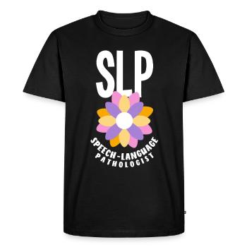 Speech therapist, speech therapist, speech therapist - Men's Premium Organic T-Shirt - black - Front - Nico (187cm)