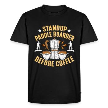 StandUp Paddle Boarder Avant Paddleboard Café - T-shirt Premium bio Homme - noir - Devant - Nico (187cm)