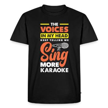 Chanteur de karaoké Chanteur de karaoké Musique - T-shirt Premium bio Homme - noir - Devant - Nico (187cm)