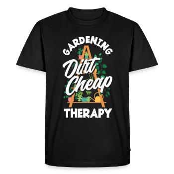 Jardinier, Jardinier, Jardinier, Jardinier Amateur, Plantes - T-shirt Premium bio Homme - noir - Devant - Nico (187cm)