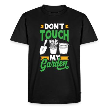 Jardinier, Jardinier, Jardinier, Jardinier Amateur, Plantes - T-shirt Premium bio Homme - noir - Devant - Nico (187cm)