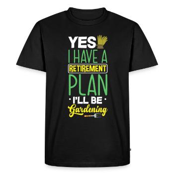 Jardinier, Jardinier, Jardinier, Jardinier Amateur, Plantes - T-shirt Premium bio Homme - noir - Devant - Nico (187cm)