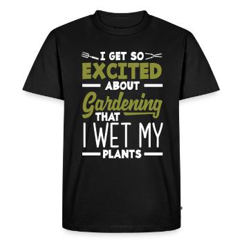 Jardinier, Jardinier, Jardinier, Jardinier Amateur, Plantes - T-shirt Premium bio Homme - noir - Devant - Nico (187cm)
