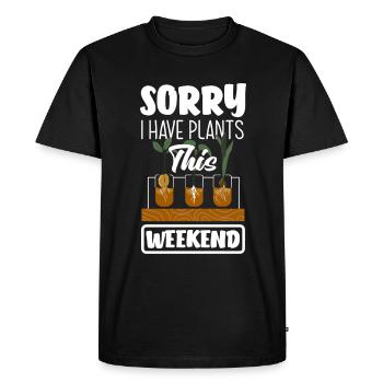 Jardinier, Jardinier, Jardinier, Jardinier Amateur, Plantes - T-shirt Premium bio Homme - noir - Devant - Nico (187cm)