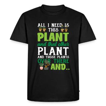 Jardinier, Jardinier, Jardinier, Jardinier Amateur, Plantes - T-shirt Premium bio Homme - noir - Devant - Nico (187cm)