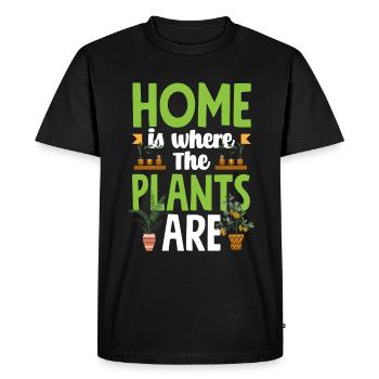 Jardinier, Jardinier, Jardinier, Jardinier Amateur, Plantes - T-shirt Premium bio Homme - noir - Devant - Nico (187cm)
