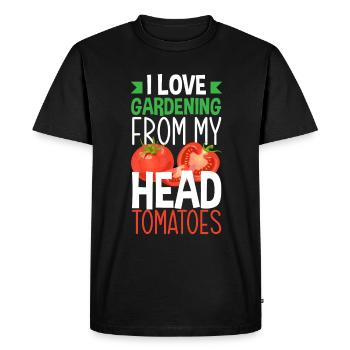 Jardinier, Jardinier, Jardinier, Jardinier Amateur, Plantes - T-shirt Premium bio Homme - noir - Devant - Nico (187cm)