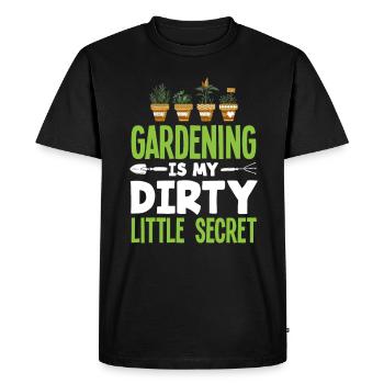 Jardinier, Jardinier, Jardinier, Jardinier Amateur, Plantes - T-shirt Premium bio Homme - noir - Devant - Nico (187cm)